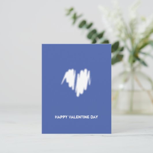 Schone, witte, zakelijke QR-code hartslag Feestdagenkaart (Staand voorkant)