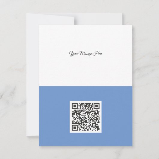 Schone, witte, zakelijke QR-code hartslag Feestdagenkaart (Achterkant)