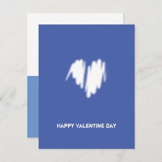 Schone, witte, zakelijke QR-code hartslag Feestdagenkaart (Voorkant / Achterkant)