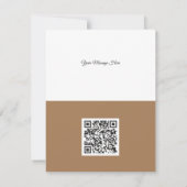 Schone, witte, zakelijke QR-code hartslag Feestdagenkaart (Achterkant)