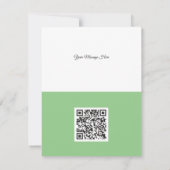 Schone, witte, zakelijke QR-code hartslag Feestdagenkaart (Achterkant)