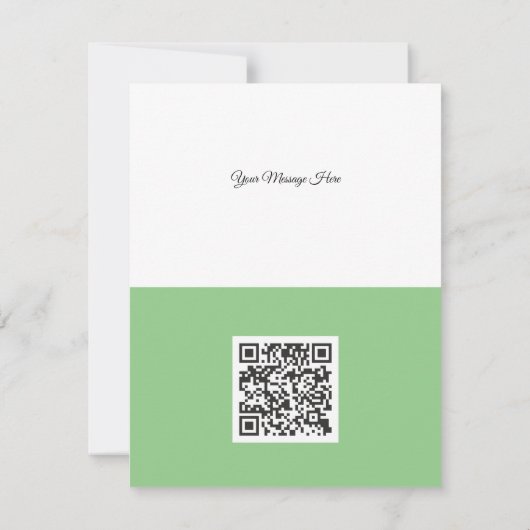 Schone, witte, zakelijke QR-code hartslag Feestdagenkaart (Achterkant)