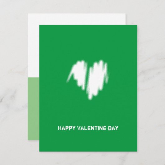 Schone, witte, zakelijke QR-code hartslag Feestdagenkaart (Voorkant / Achterkant)