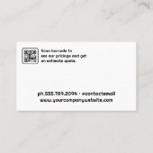 Schone woonkamer | Huishoudpictogrammen Visitekaartje (Achterkant)