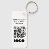 Schone Zaken Logo & QR Code, Bedrijf Horizontaal Sleutelhanger (Achterkant)