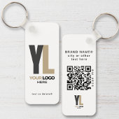 Schone Zaken Logo & QR Code, Verticale Bedrijf Sleutelhanger