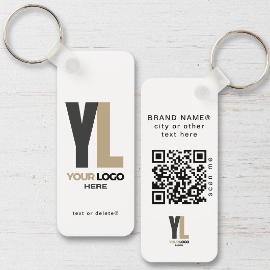 Schone Zaken Logo & QR Code, Verticale Bedrijf Sleutelhanger