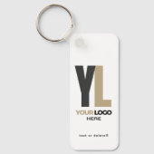 Schone Zaken Logo & QR Code, Verticale Bedrijf Sleutelhanger (Voorkant)