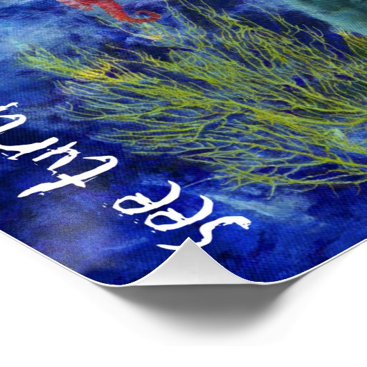 Schone Zee Turtle Art Poster (Hoek)