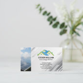 schone zonne-energie | elektriciteitsnet visitekaartje (Staand voorkant)