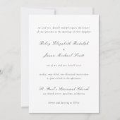 Schone zwart-wit elegante bruiloft kaart (Voorkant)