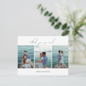 Schone zwart-wit foto moderne bruiloft bedankkaart (Staand voorkant)