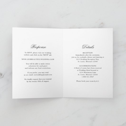 Schone zwart-wit klassieke bruiloft (Binnen)