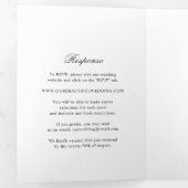 Schone zwart-wit klassieke bruiloft drieluik uitnodiging (Binnenzijde eerst)