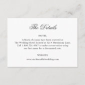 Schone zwart-wit klassieke bruiloft informatiekaartje (Voorkant)