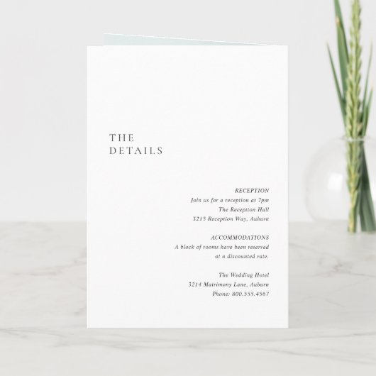 Schone zwart-wit moderne bruiloft (Achterkant)