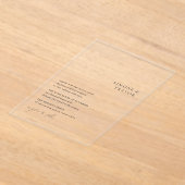 Schone zwart-wit moderne bruiloft acryl uitnodigingen (Laagn)