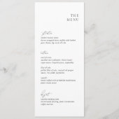 Schone zwart-wit moderne bruiloft menu (Voorkant)