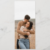 Schone zwart-wit moderne bruiloft menu (Achterkant)