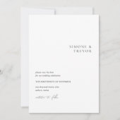 Schone zwart-wit moderne bruiloft save the date (Voorkant)