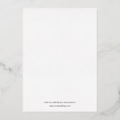 Schone zwart-wit moderne bruiloft Save the Date Folie Uitnodiging (Achterkant)