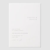 Schone zwart-wit moderne bruiloft Save the Date Vellum Uitnodigingen (Voorkant)