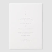 Schone zwart-wit moderne bruiloft Save the Date Vellum Uitnodigingen (Voorkant)