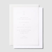 Schone zwart-wit moderne bruiloft Save the Date Vellum Uitnodigingen (Offset)