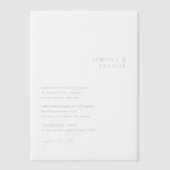 Schone zwart-wit moderne bruiloft vellum uitnodigingen (Voorkant)