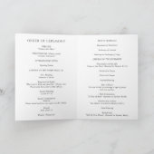 Schone zwart-wit moderne katholieke bruiloft programma (Binnen)