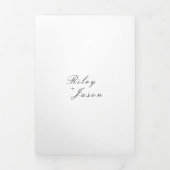 Schone zwart-wit QR-code Elegante bruiloft Drieluik Uitnodiging (Cover)