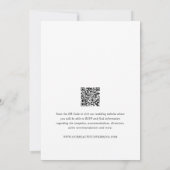 Schone zwart-wit QR Code Moderne bruiloft Kaart (Achterkant)