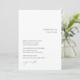 Schone zwart-wit QR Code Moderne bruiloft Kaart