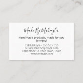 Schone zwarte haarstaart voor Crises Visitekaartje (Achterkant)