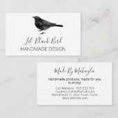 Schone zwarte haarstaart voor Crises Visitekaartje (Voorkant / Achterkant)