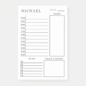 Schone zwarte & witte dagplanner post-it® notes (Voorkant)