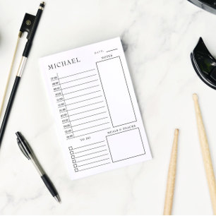 Schone zwarte & witte dagplanner post-it® notes