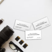 Schone zwarte witte vacht visitekaartje