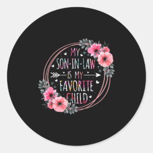 Schoner is favoriete kind schoonmoeders ronde sticker