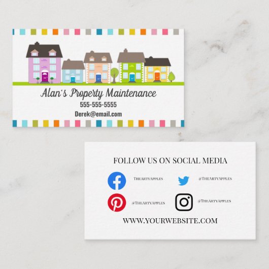 schoner onderhoud handig man huur man visitekaartje (Voorkant / Achterkant)