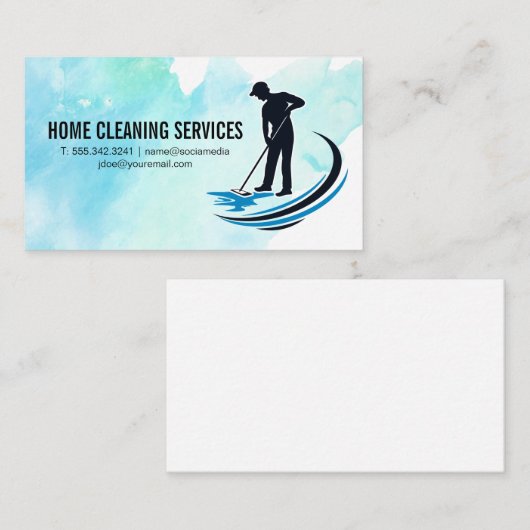 schonere dweilvloer visitekaartje (Voorkant / Achterkant)