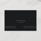 Schönes Design Fotografie Visitenkarte Visitekaartje (Achterkant)