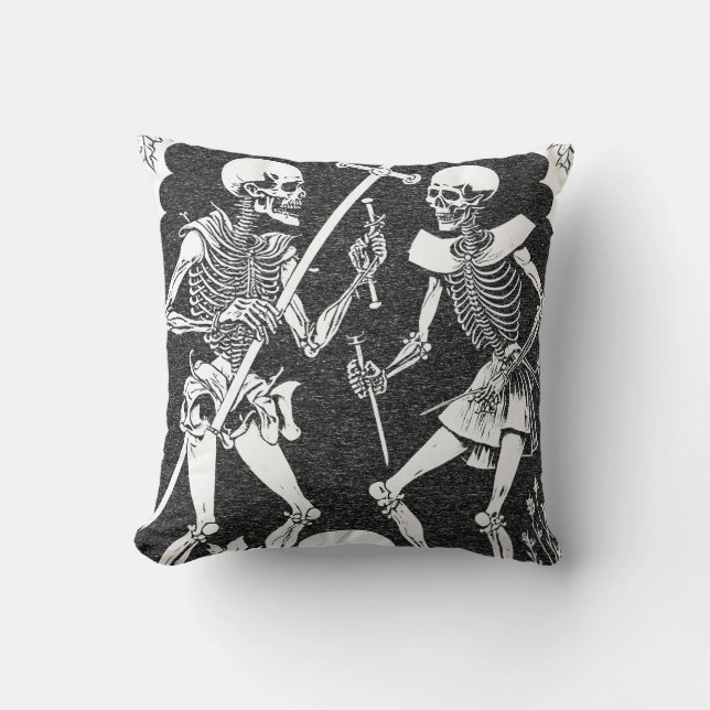 Schönes Vintage Gothik Skelett design Kussen (Voorkant)