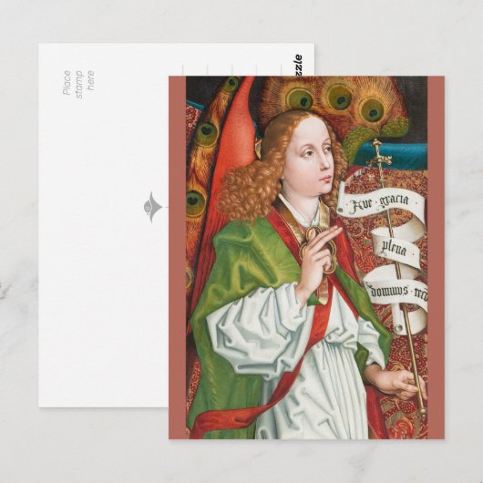 Schongauer Annunciation angel CC1182 Orlier altar Briefkaart (Voorkant / Achterkant)