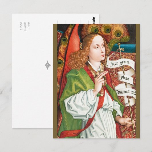 Schongauer Annunciation angel CC1184 Orlier altar Briefkaart (Voorkant / Achterkant)