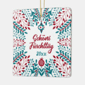 Schöni Fäschttäg, Zwitserse kerstgroet Keramisch Ornament (Links)