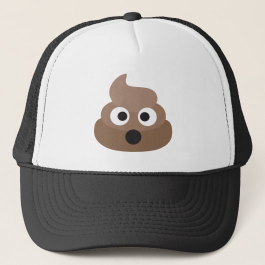 Schonken poep-emoji - Poo-cartoon Trucker Pet (Voorkant)