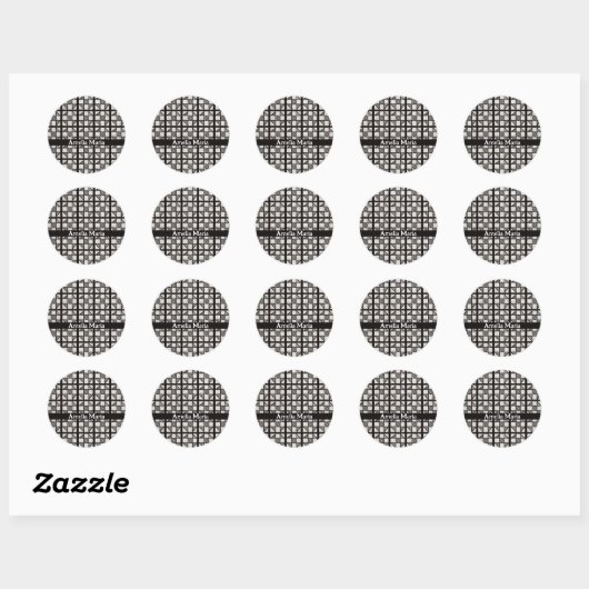 Schoo Fly Patchwork Blok Ronde Sticker (Vel)
