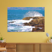 Schoodic Splash Wrapped Canvas Triptych (Insitu (Woonkamer))