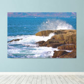 Schoodic Splash Wrapped Canvas Triptych (Insitu (Houten vloer))